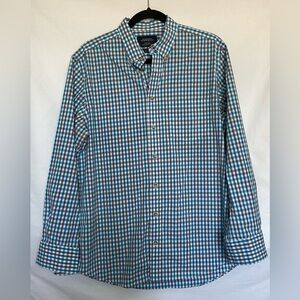 Charles Tyrwhitt Blue and White Casual Button Down Shirt